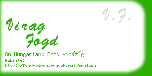 virag fogd business card